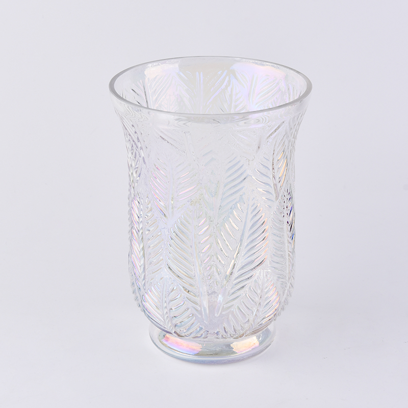 Colorful penniform ion plating glasscandle holder Colorful penniform ion plating glasscandle holder