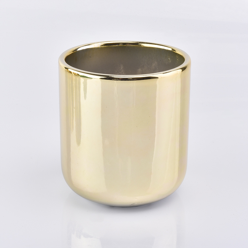 Luxury Ceramic Candle Holders Candles Jars Gold 400ML