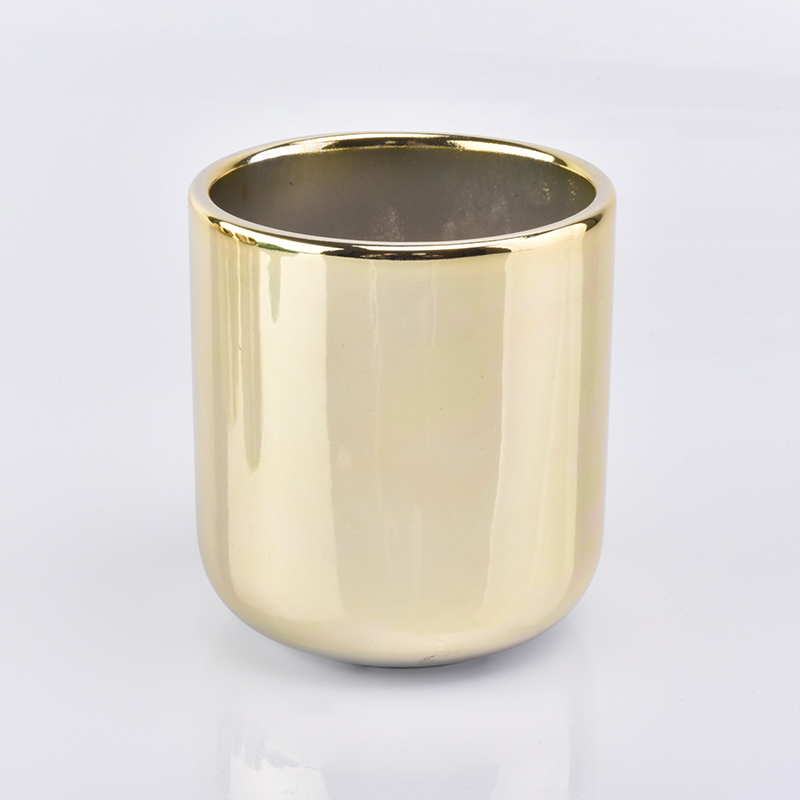 Premium Ceramics Candle Holder Candle Jars Gold 400ML Wholesale