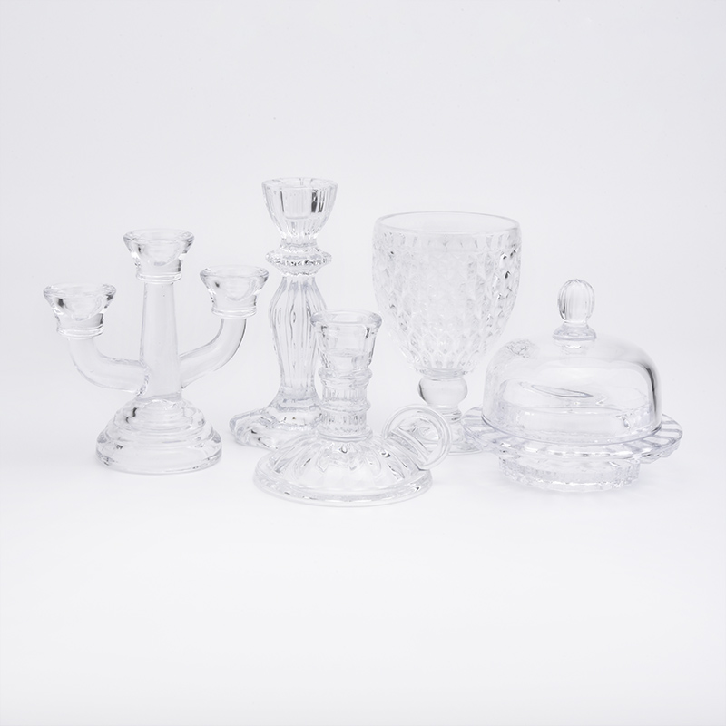 glass candlesticks