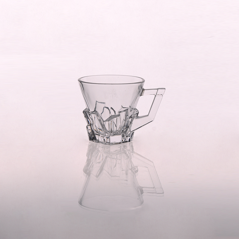 Clear glass coffee mug 