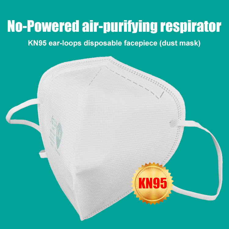 KN95 ear-loops No-Powered air-purifying respirator disposable face mask