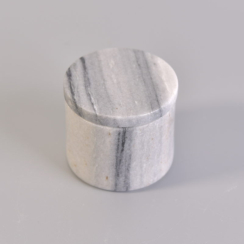 Marble Stone Candle Container with Lid