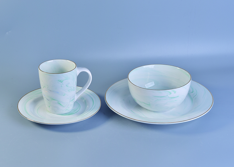Marbled texture natural style ceramic mug milk cup green Marbled texture natural style ceramic mug milk cup green