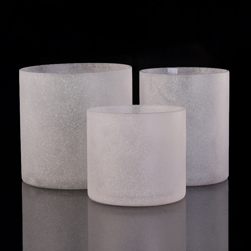 frosted glass candle holder