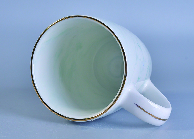 Marbled texture natural style ceramic mug milk cup green Marbled texture natural style ceramic mug milk cup green