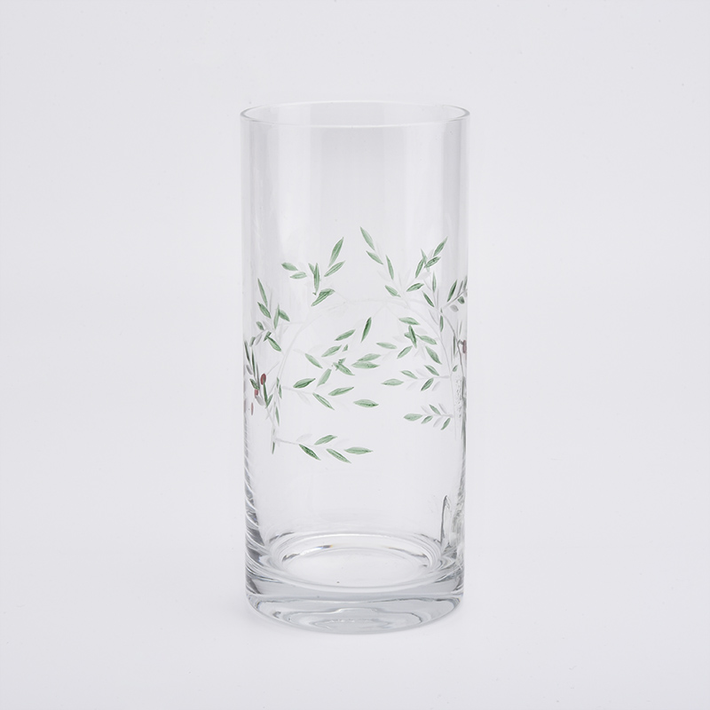 900ml engraved glass candle jar for candle making