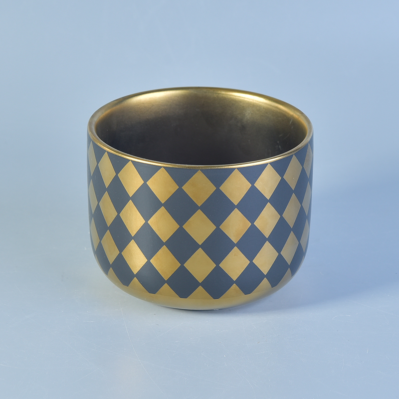 Luxury Decorative Gold Ceramic Candle Holders for Home Decoration Luxury Decorative Gold Ceramic Candle Holders for Home Decoration