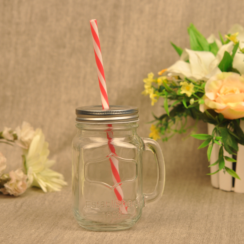 16 OZ Bulk Glass Pint Jar Mugs With Lids