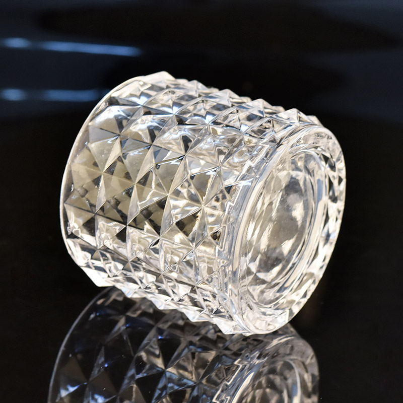 Hot sale crystal glass candle jar for candle making