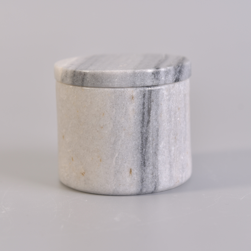 Marble Stone Candle Container with Lid