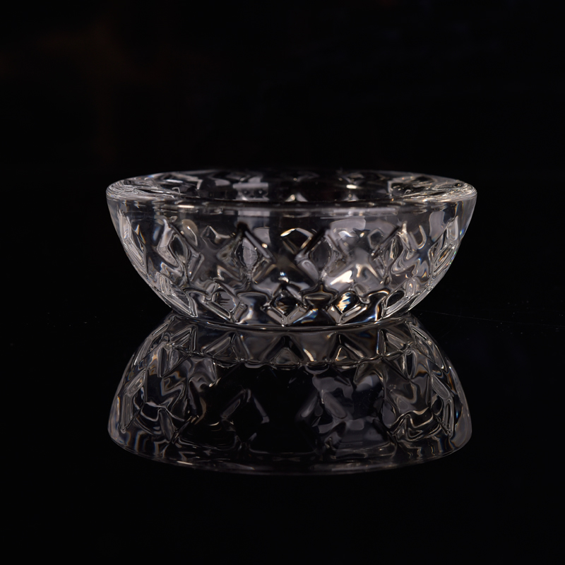 round tealight glass candle holder