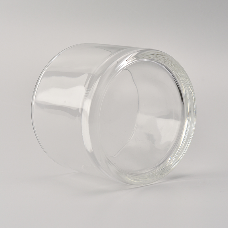 3 wick candle container plain 12oz clear glass candle holder