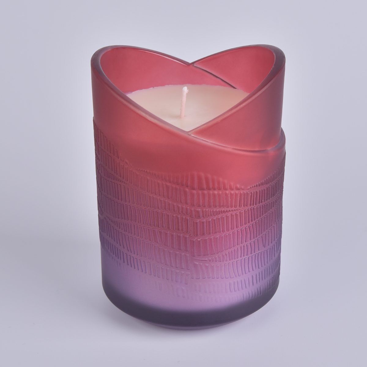 gradient unique glass candle holder