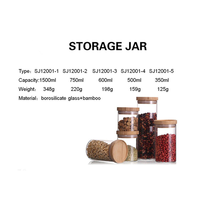 Wholesale Borosilicate Glass Jar Food Container with Lid