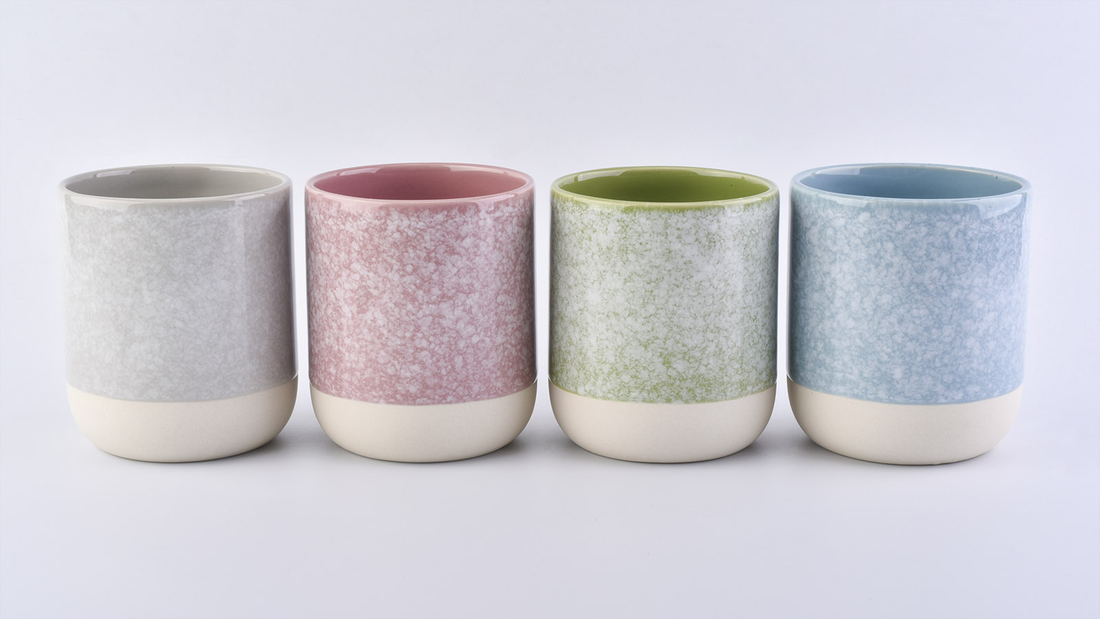 New Arrival Ceramic Candle Vessel In Sunny Glassware