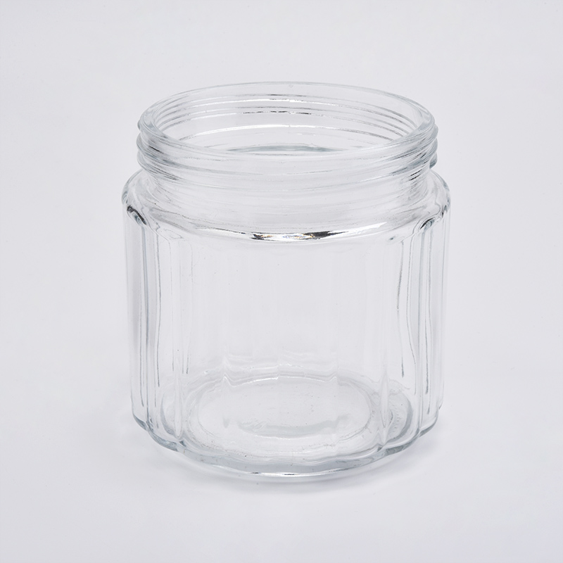 Clear Glass candle holder with lid candle jar for candle making