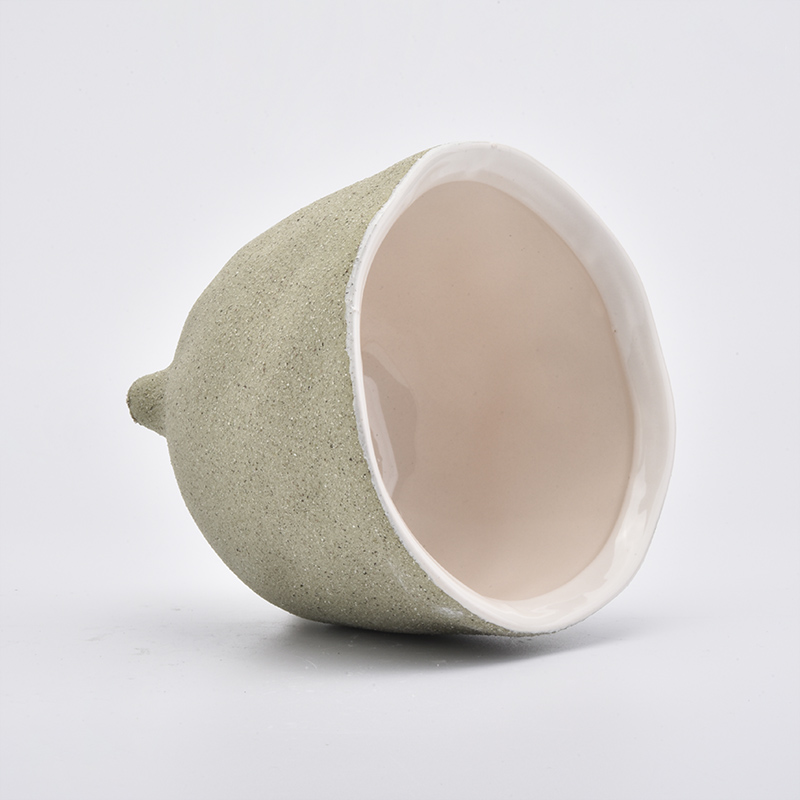 green matte footed ceramic jar 840ml
