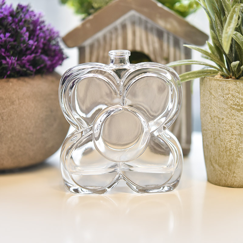 100ml flower shape glass perfume bottle 