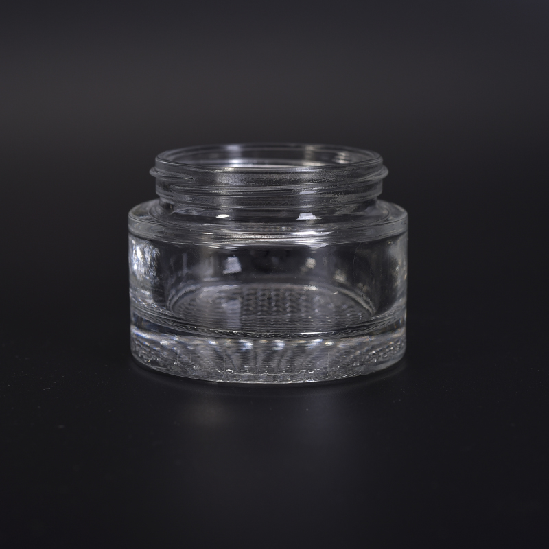 Glass makeup jar cream jar