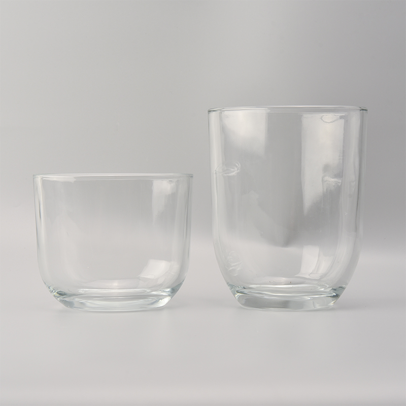 25 oz round bottom hurricane glass candle holder 