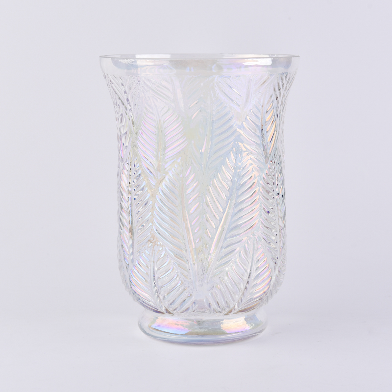 Colorful penniform ion plating glasscandle holder Colorful penniform ion plating glasscandle holder