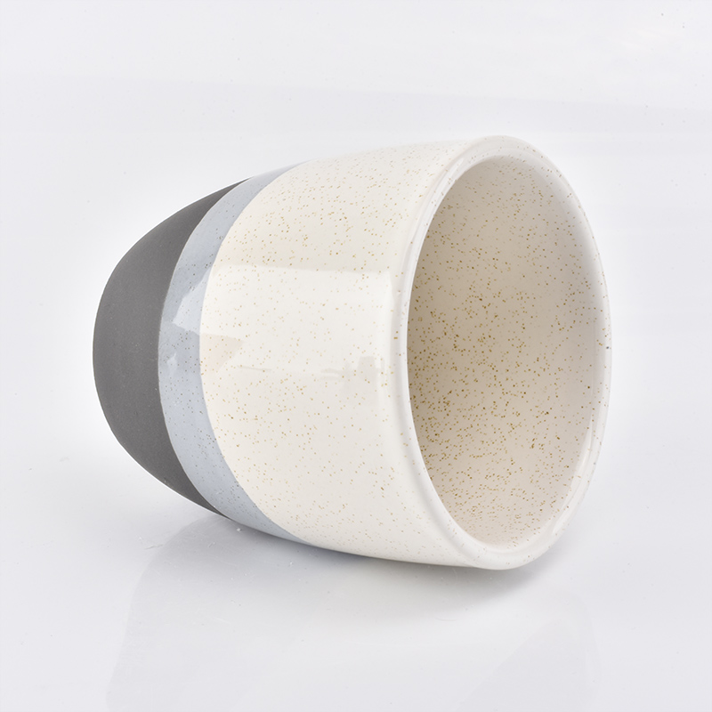 3-color ceramic jar for candle making