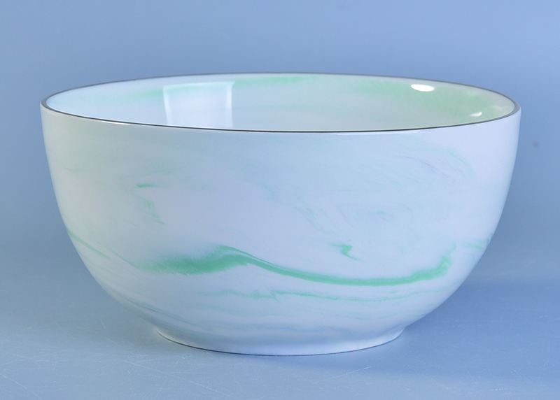 Wholesale marbled ceramic candle bowl