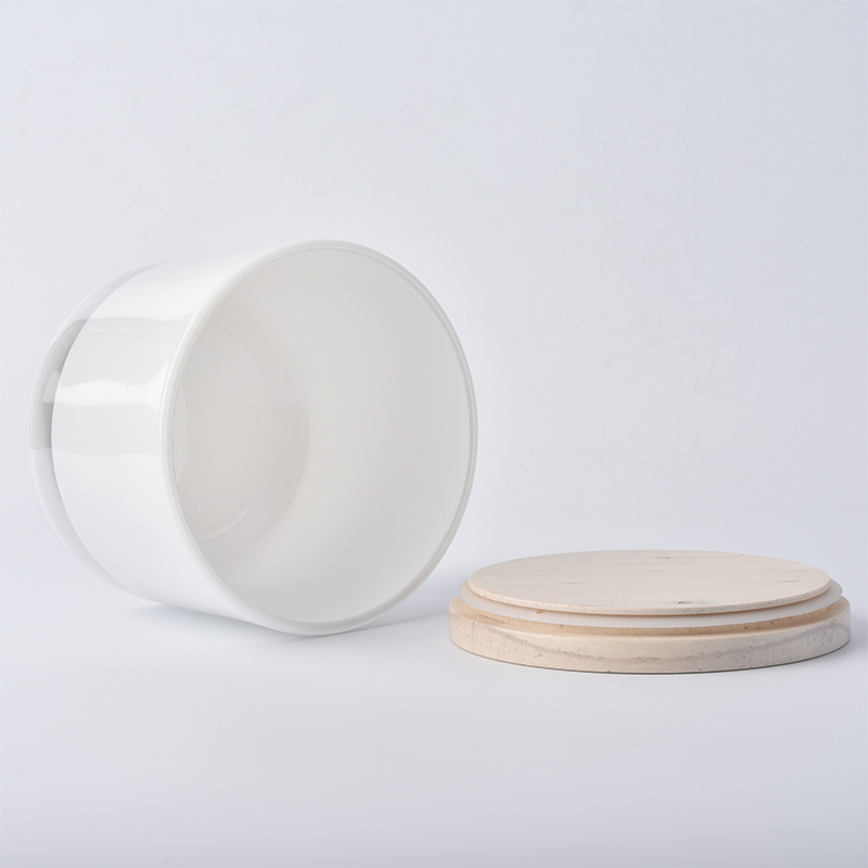 500ml Wholesale white glass candle containers