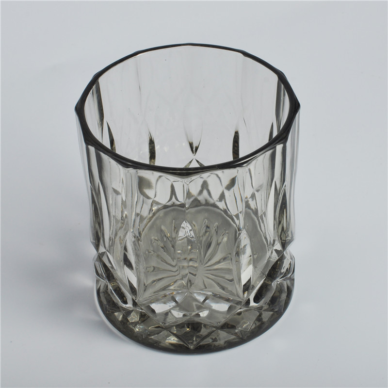 Diamond embossed bottom home decoration high quality glass candle holder Diamond embossed bottom home decoration high quality glass candle holder