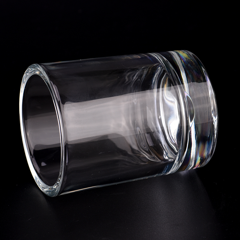 Luxury clear glass candle jar for candle home use