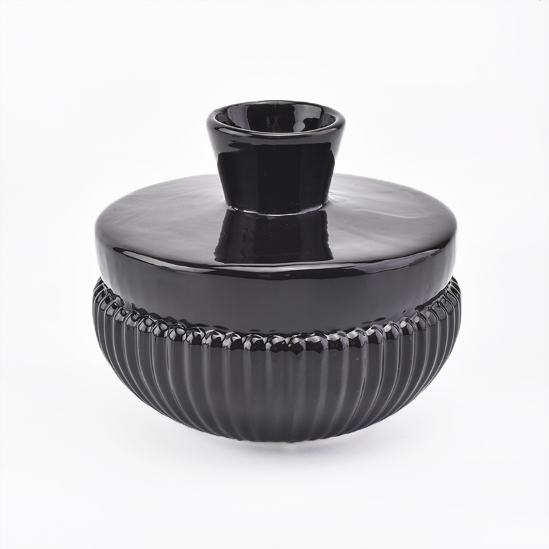 Black Ceramic Reed Diffuser Bottles Wholesale