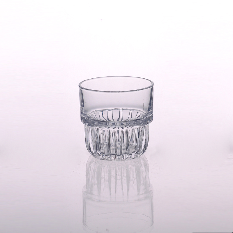 8 OZ bottom embossed Whisky rock glass