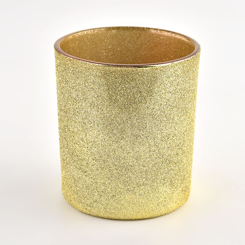 Beautiful golden glass candle jar for candle making Beautiful golden glass candle jar for candle making