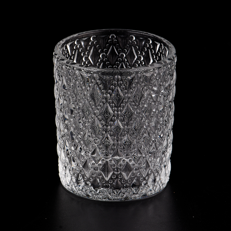 Wholesale uniquely designed crystal glass candle jars