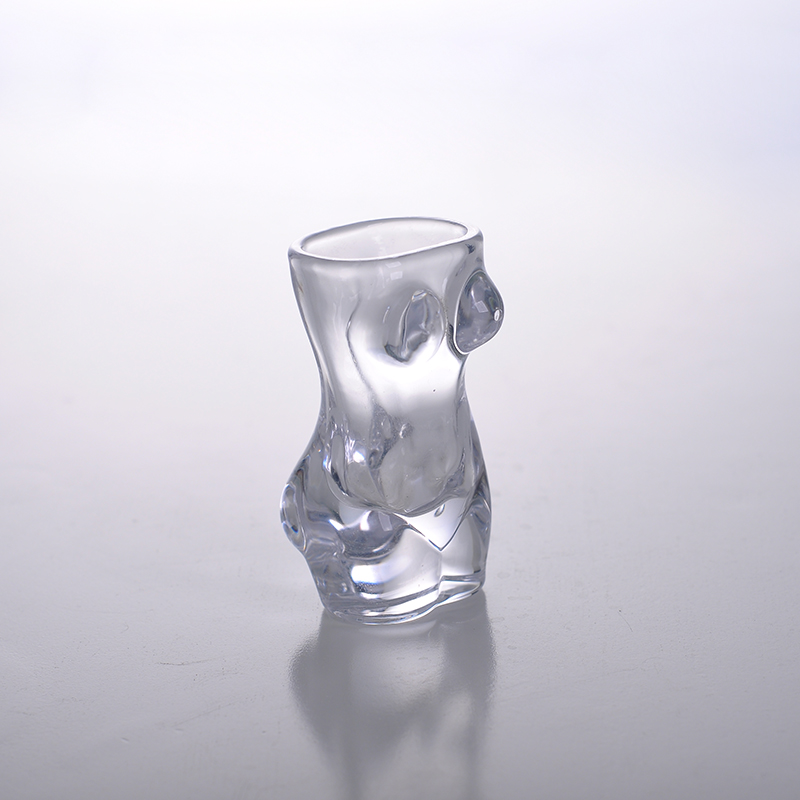 Human body shaped glass cup