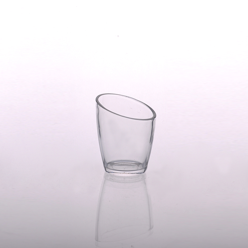 Bevel shape juice milk water glass