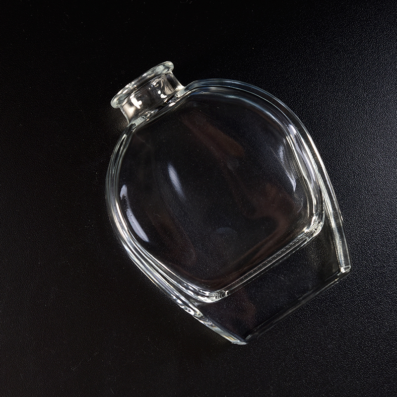 100ml Empty Clear Perfume Glass Bottle with Square Crystal Cap