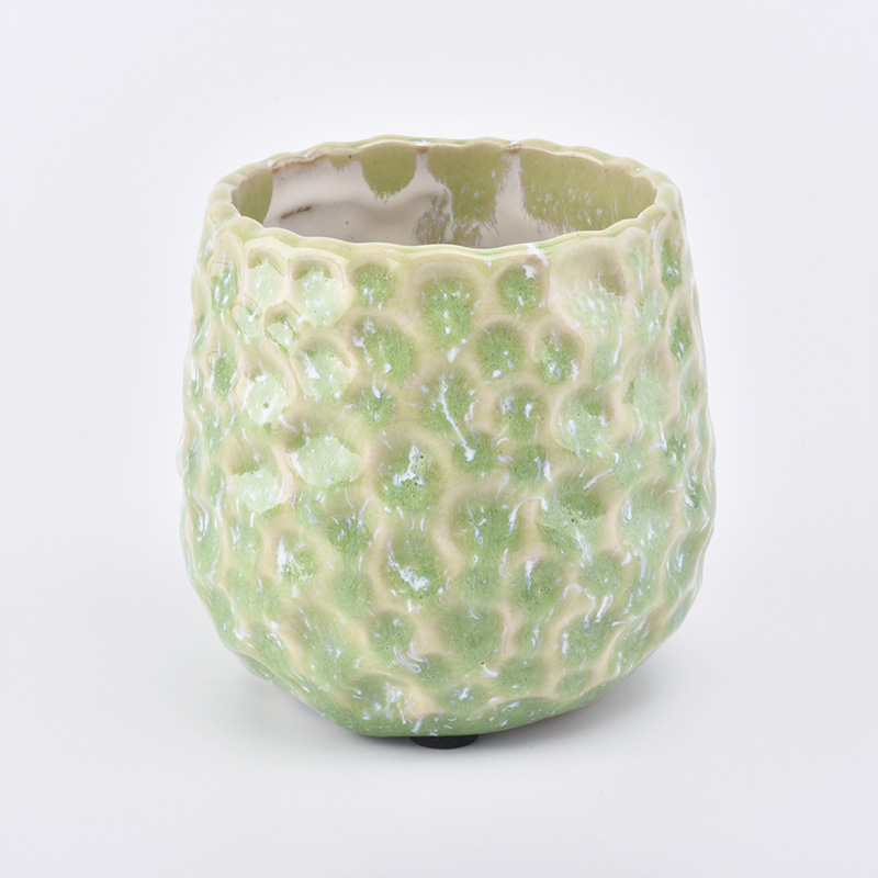 New green series ceramic candle holder