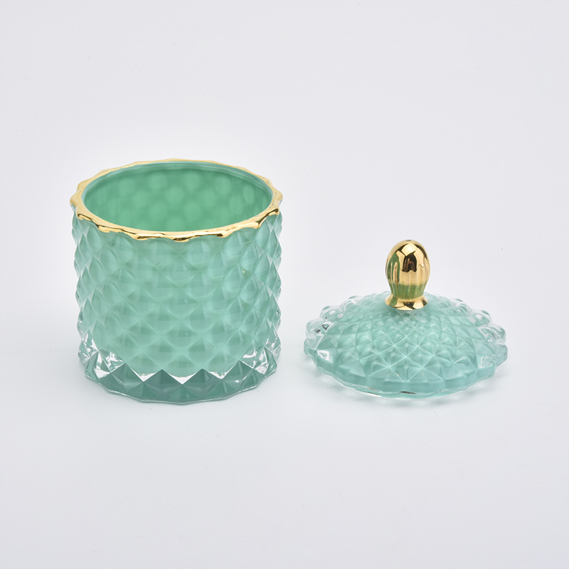 110ml Luxury Green Candle Jar Glass With Lids