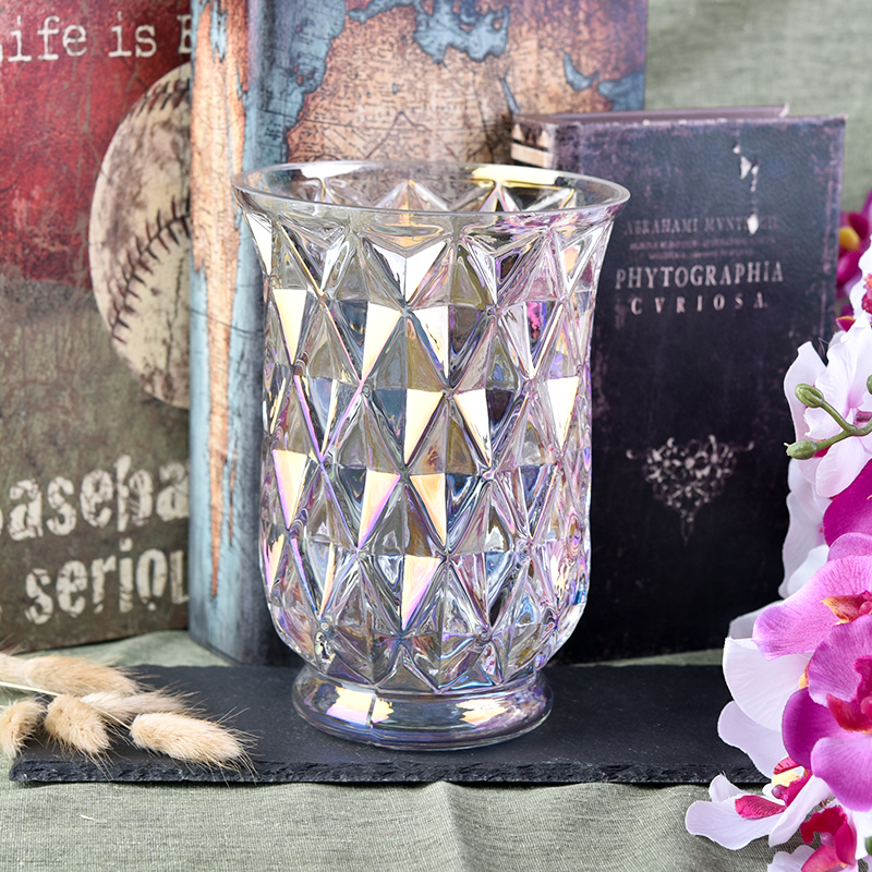 Colorful Diamond Glass Candle Holder Colorful Diamond Glass Candle Holder