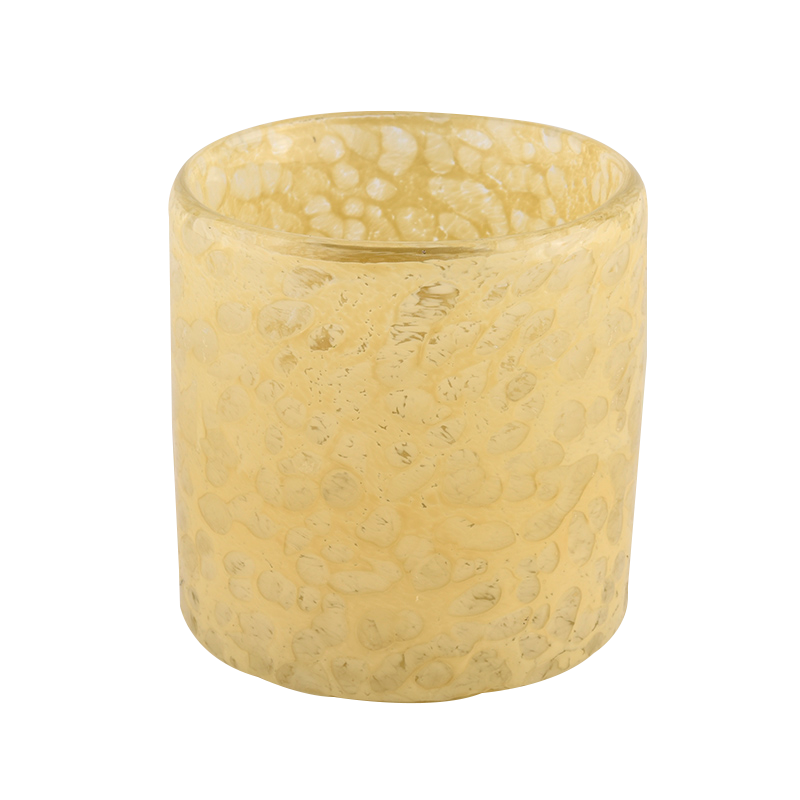 Sunny Glassware etched mosaic effect handmade glass candle vessels Sunny Glassware etched mosaic effect handmade glass candle vessels