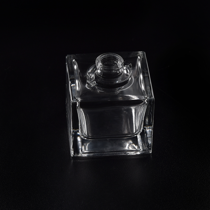Cube transparent glass fragrance bottle