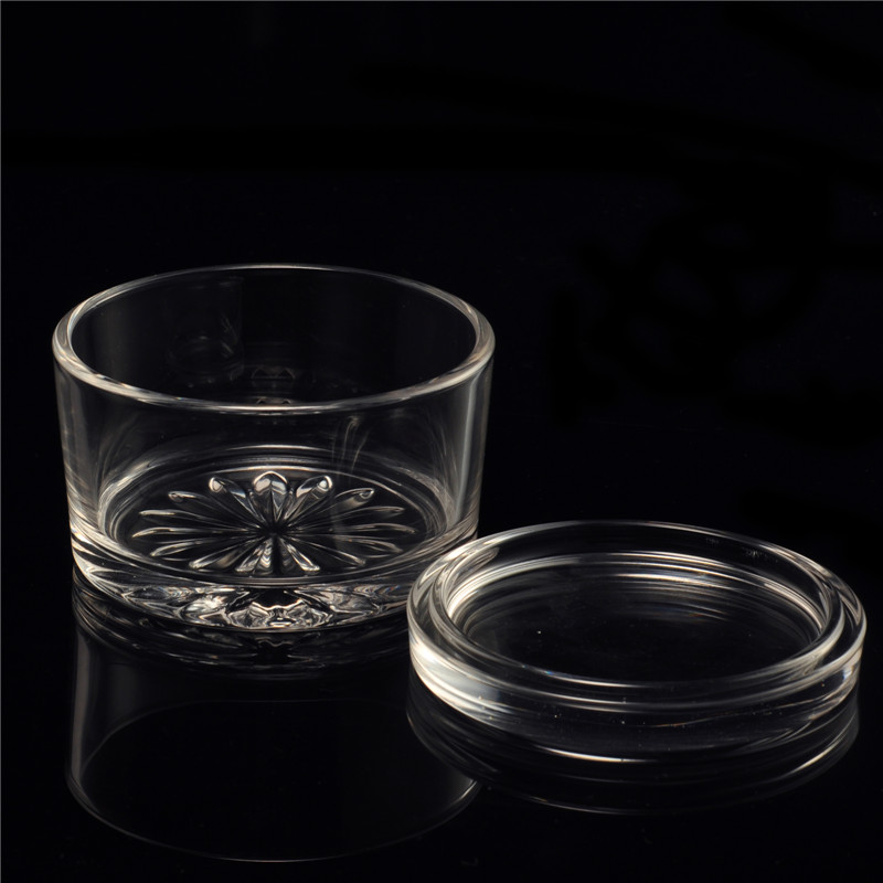 Crystal clear glass votive candle holders jar with lid wholesale Crystal clear glass votive candle holders jar with lid wholesale