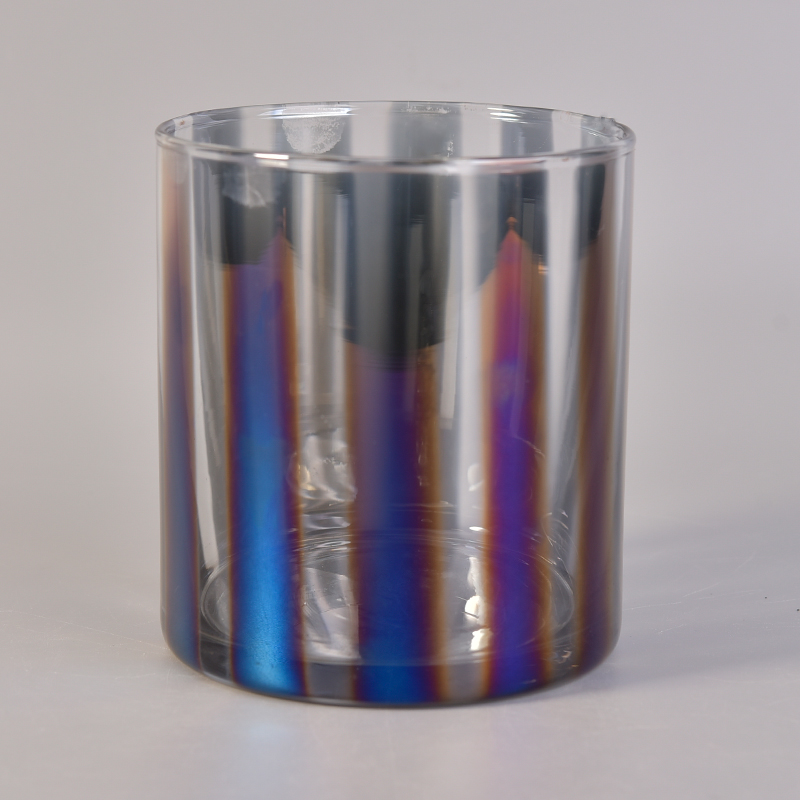 multi color glass candle holder