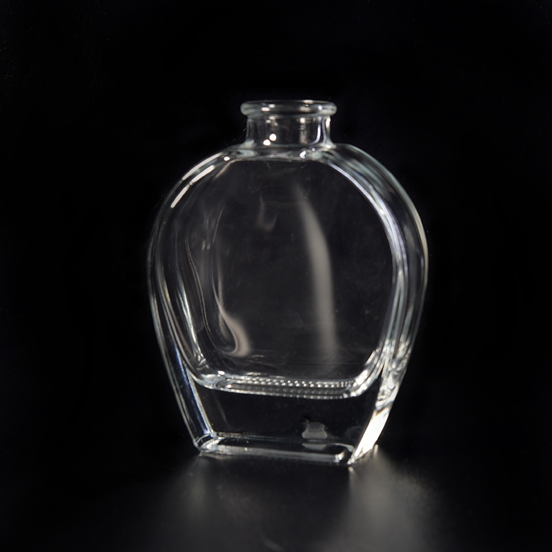 100ml Empty Clear Perfume Glass Bottle with Square Crystal Cap