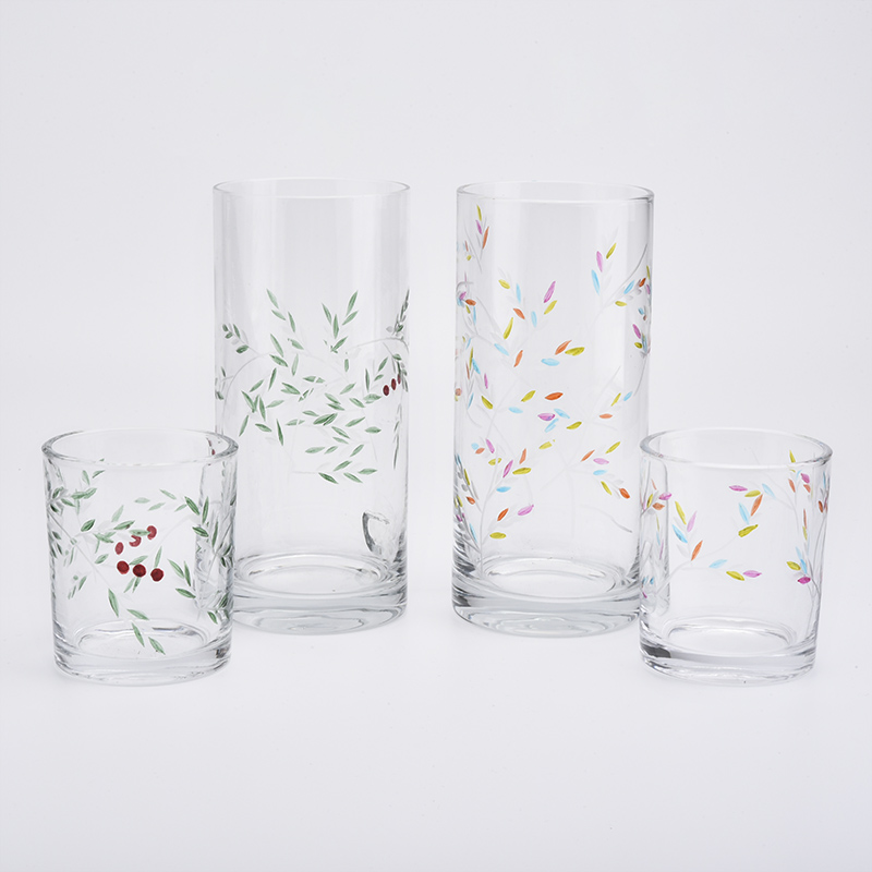 New design for clear glass with engraved flower