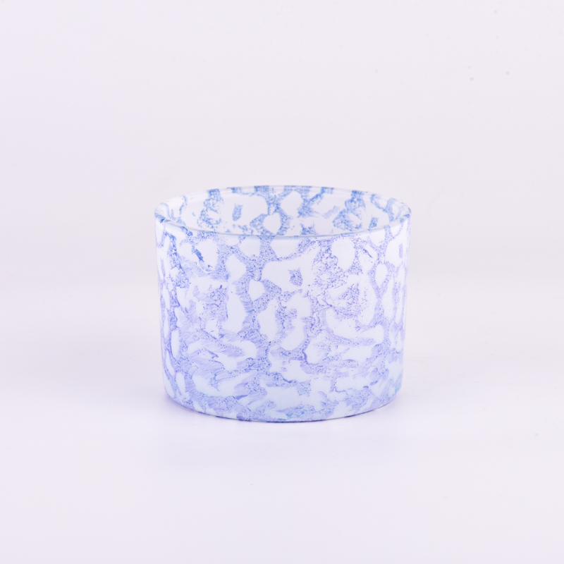 Newly designed home decor purple glass candle jar candle container