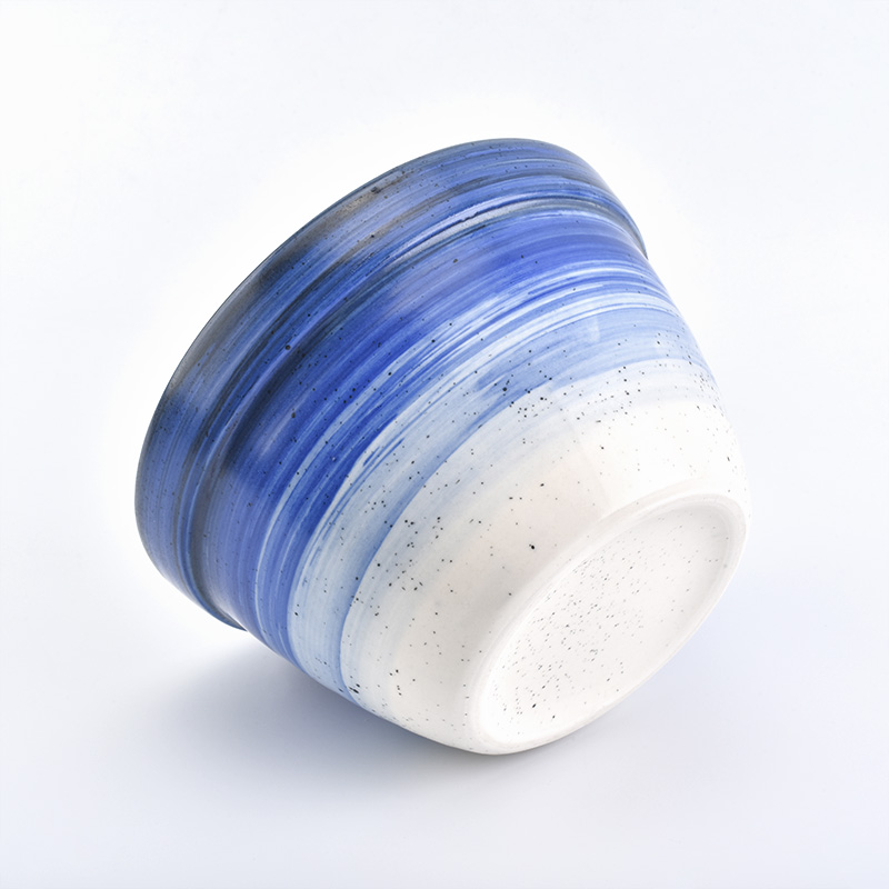New gradient blue ceramic candlestick series New gradient blue ceramic candlestick series
