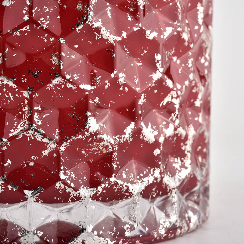 High quality red home decoration candlestick storage candle glass jar with lid High quality red home decoration candlestick storage candle glass jar with lid
